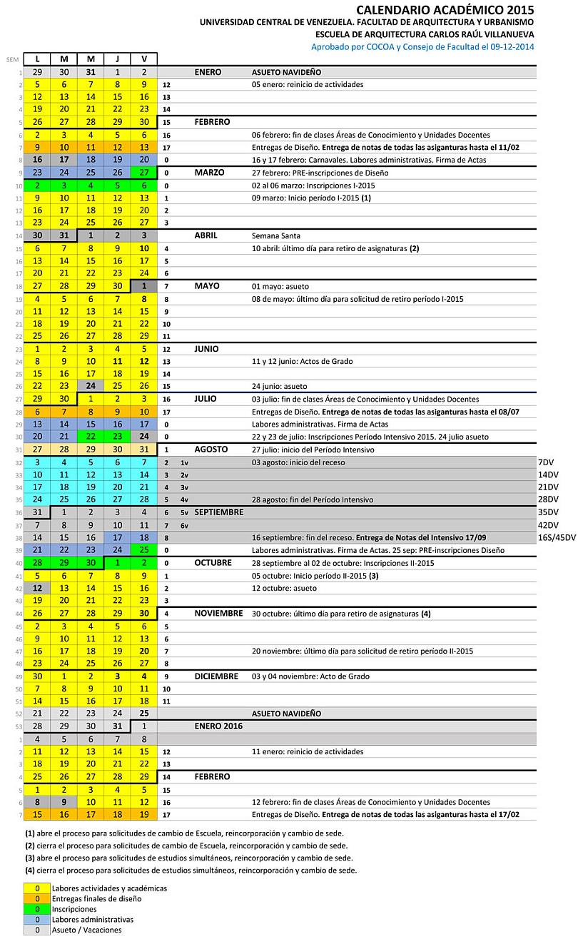 Calendario 2015